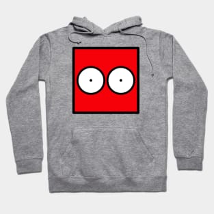 Kubi - the square emoticons - Red passion, the worried face Hoodie